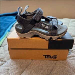 Toddler Teva Gray Outdoor Sandals with Adjustable Straps
